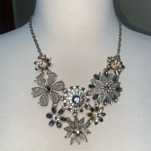 Silver flower necklace